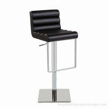 Middle Back Bar Stool, Made of PU/Fabric and Chrome Frame, ODM/OEM Services Provided